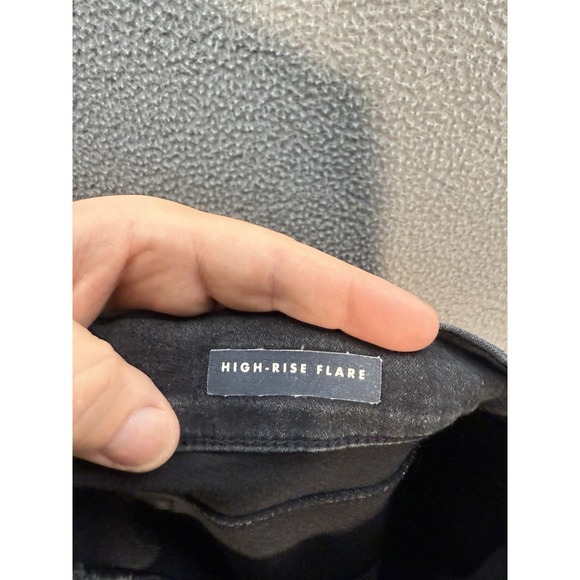 Curve Appeal Jeans Womens 10/30 Black Denim High Rise Flare Stretch Preppy - Picture 8 of 10